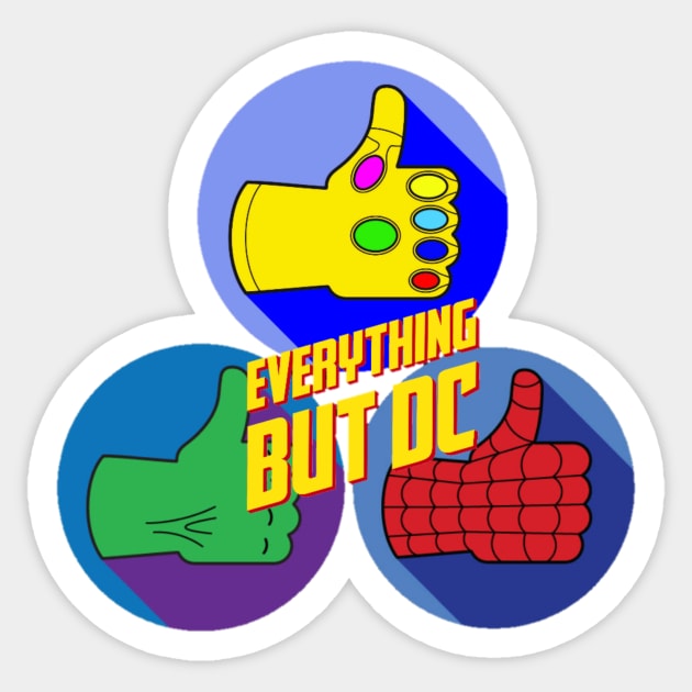 Triple Threat Sticker by everythingbutdc